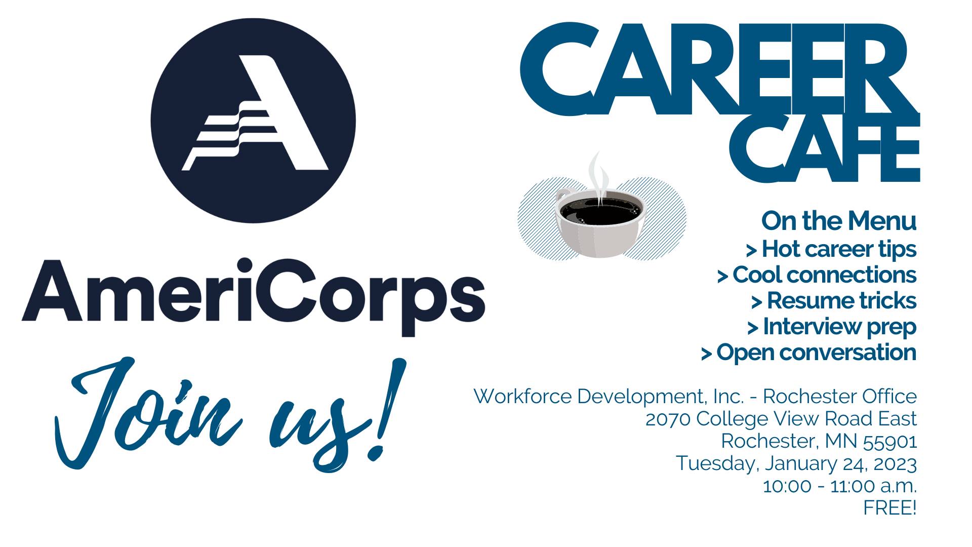 Career Café: Employer Meet & Greet with AmeriCorps