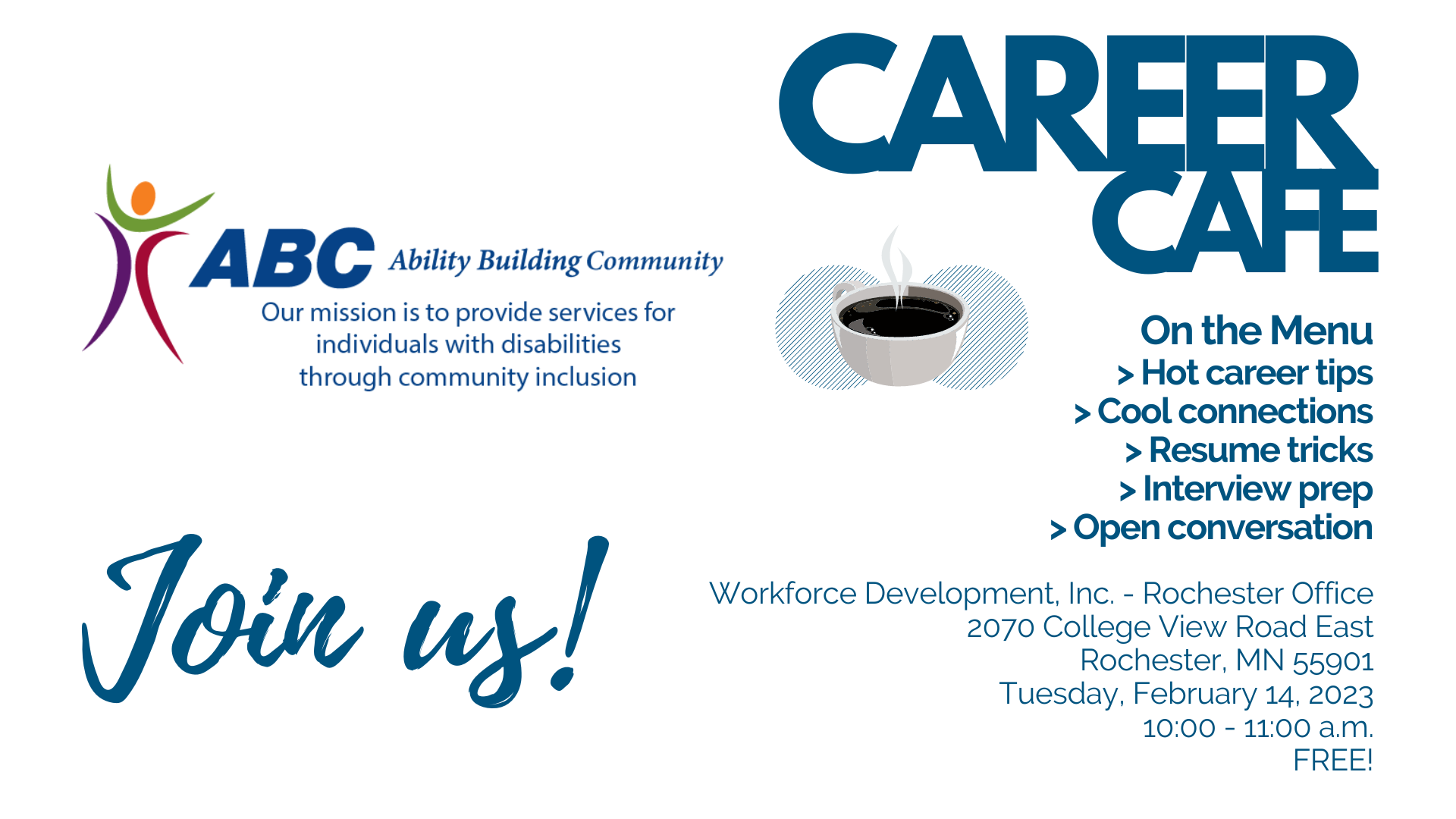 Career Café: Employer Meet & Greet with Ability Building Community (ABC)