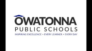 Owatonna Public Schools logo with tagline: Inspiring Excellence, Every Learner, Every Day.